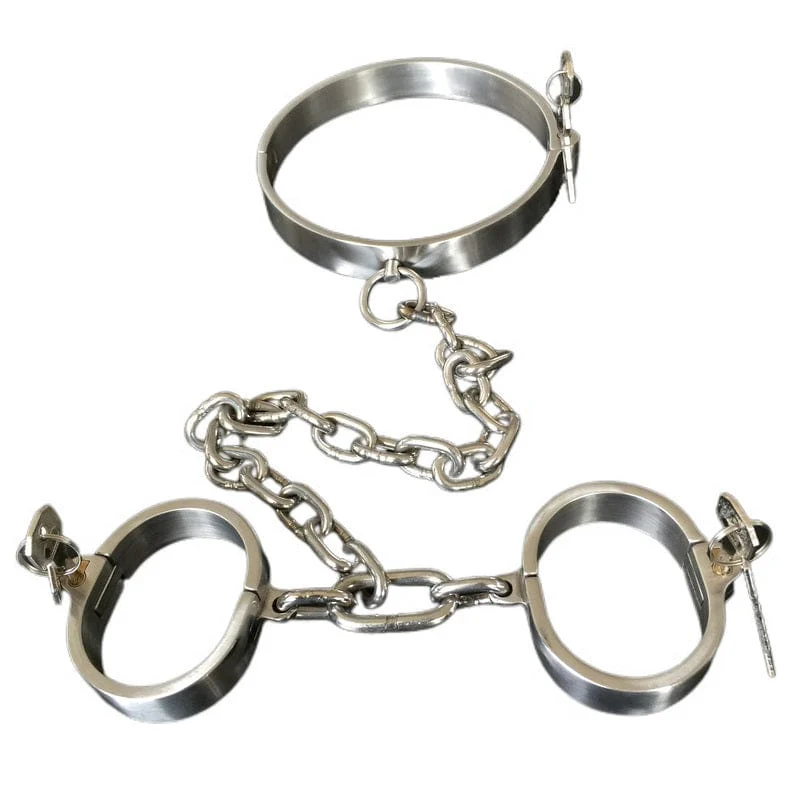 0267M  Steel Collar To Wrist Serving Set With Tubular Key Locks - Image 3