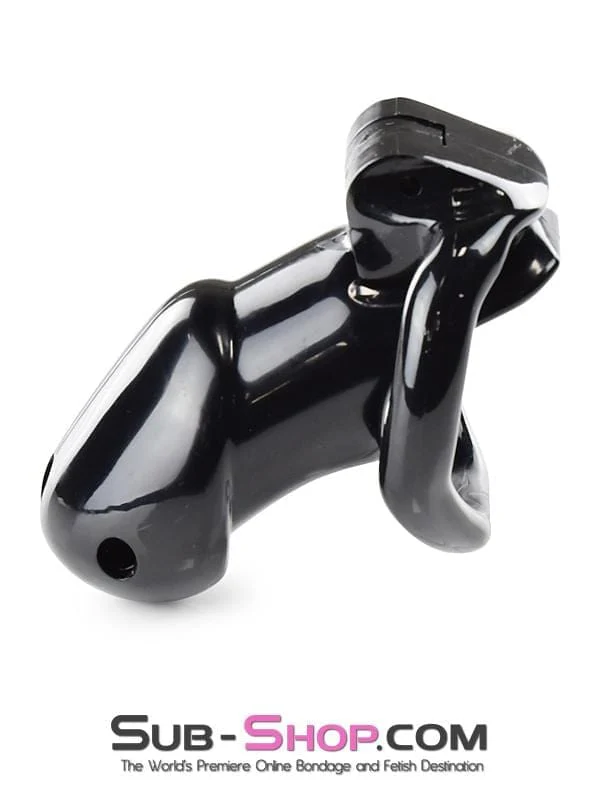 0327AE Black Knight High Security Keyed Tumbler Locking Male Chastity with 4 Base Cock Ring Sizes - MEGA Deal - Image 3