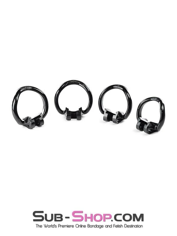 0327AE Black Knight High Security Keyed Tumbler Locking Male Chastity with 4 Base Cock Ring Sizes - MEGA Deal - Image 8