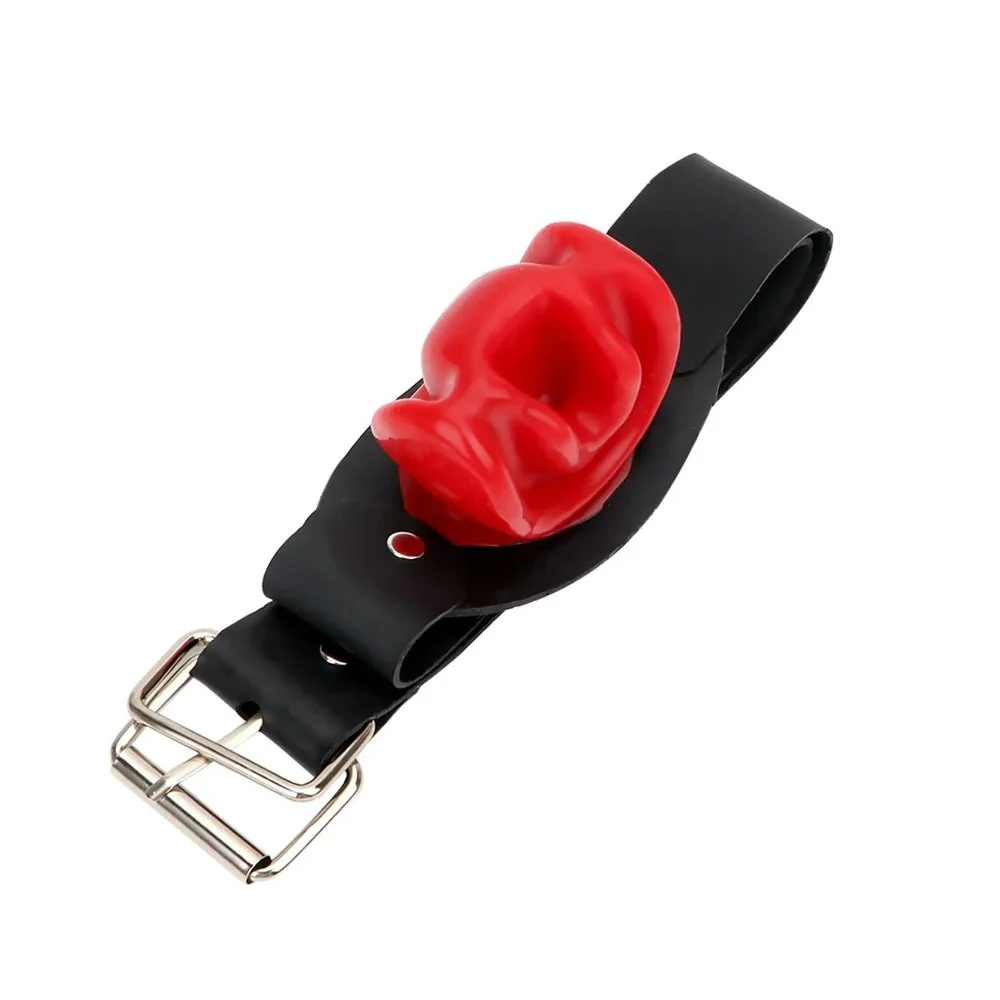 0920M Super-Muffling Latex Mouth Gag with Rubber Strap - Extreme Silence Full Mouth Fit - Image 3