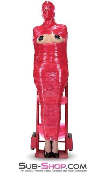 5739A-SIS 1,000 ft. Erotic Sissy Bondage Fantasy Wrap, Red - Image 3