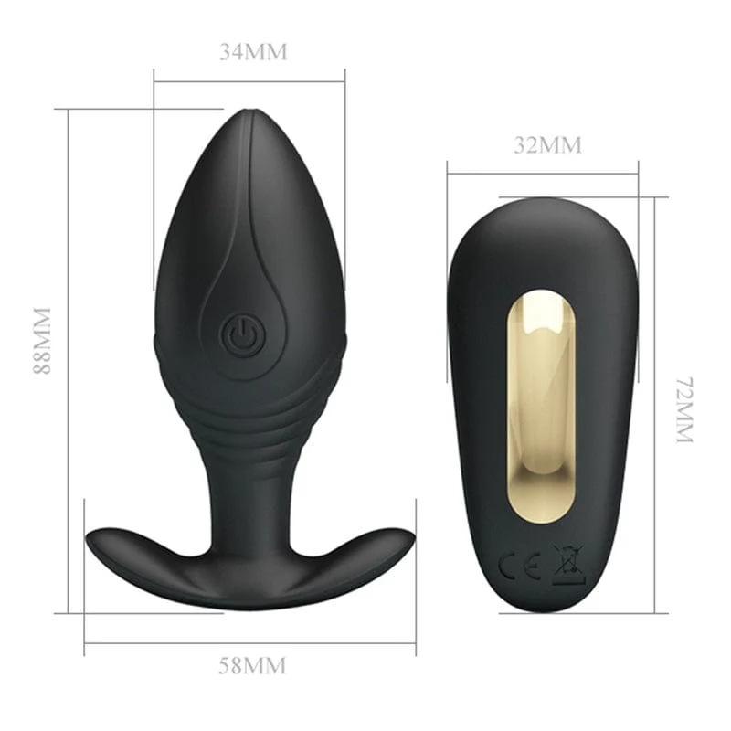 7038M 12 Function Rechargeable Waterproof Remote Royal Pleasure Anal Pleasures Plug - Image 6