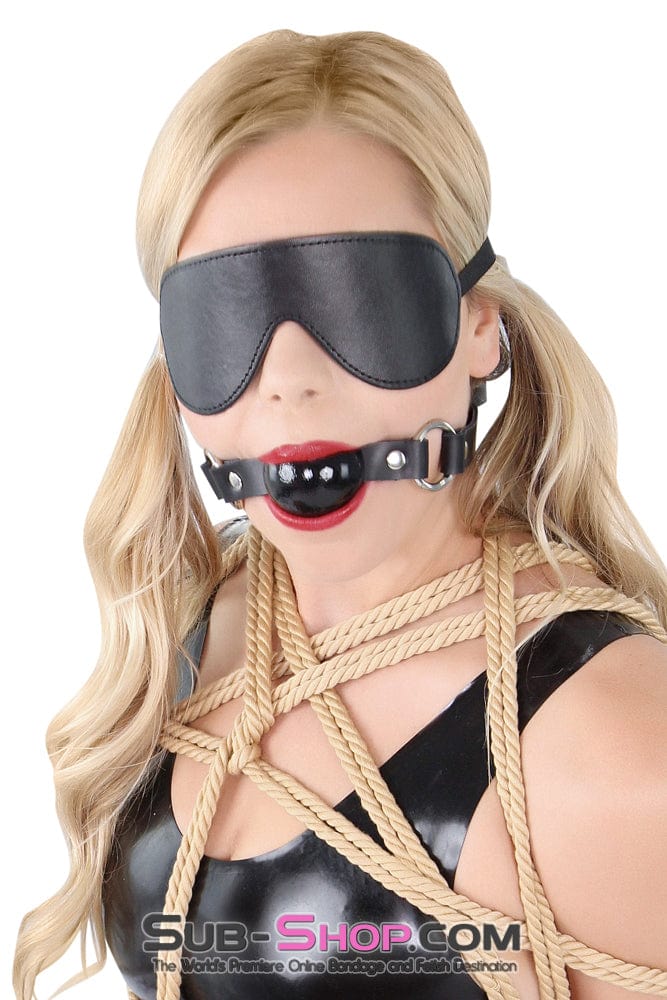 1451A Code of Silence Locking Ball Gag Strap, Black Ball - Image 34