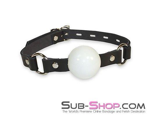 1456A Code of Silence Locking Ball Gag Strap, White - Image 5