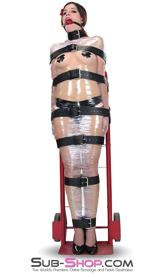 1743A-BLK 2" Wide Buckling Bondage Strap, Black Leather - 4 Sizes! - Image 8