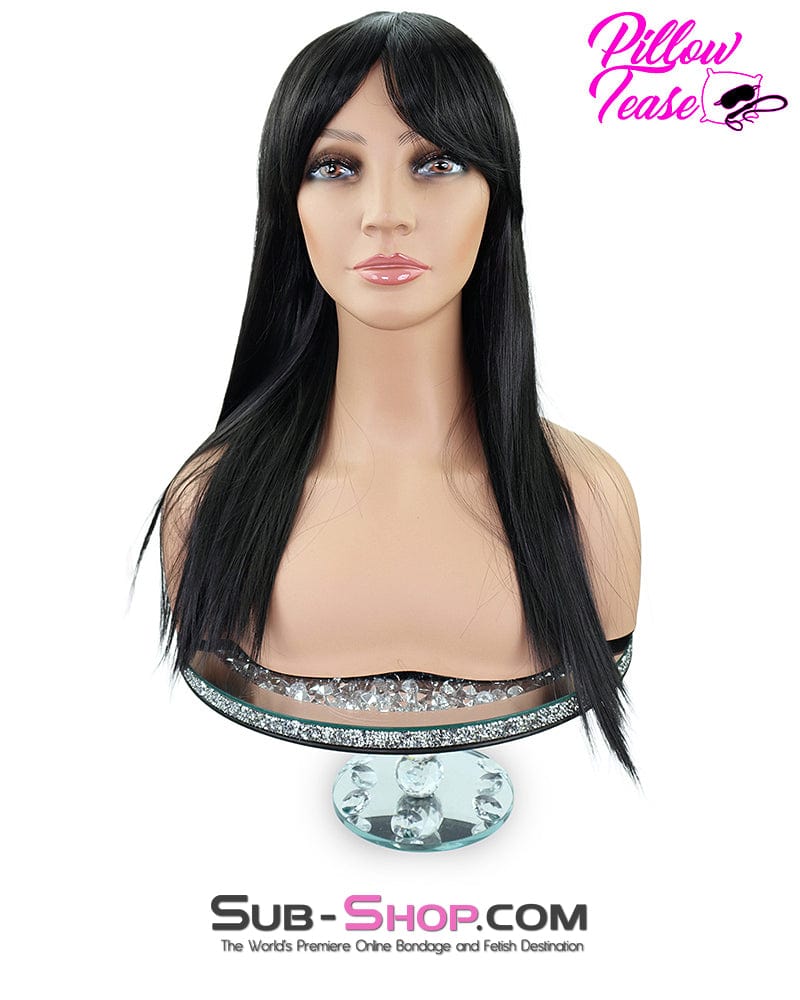 9959AE      21" Long Straight Black Roleplay Sex Wig - Image 11