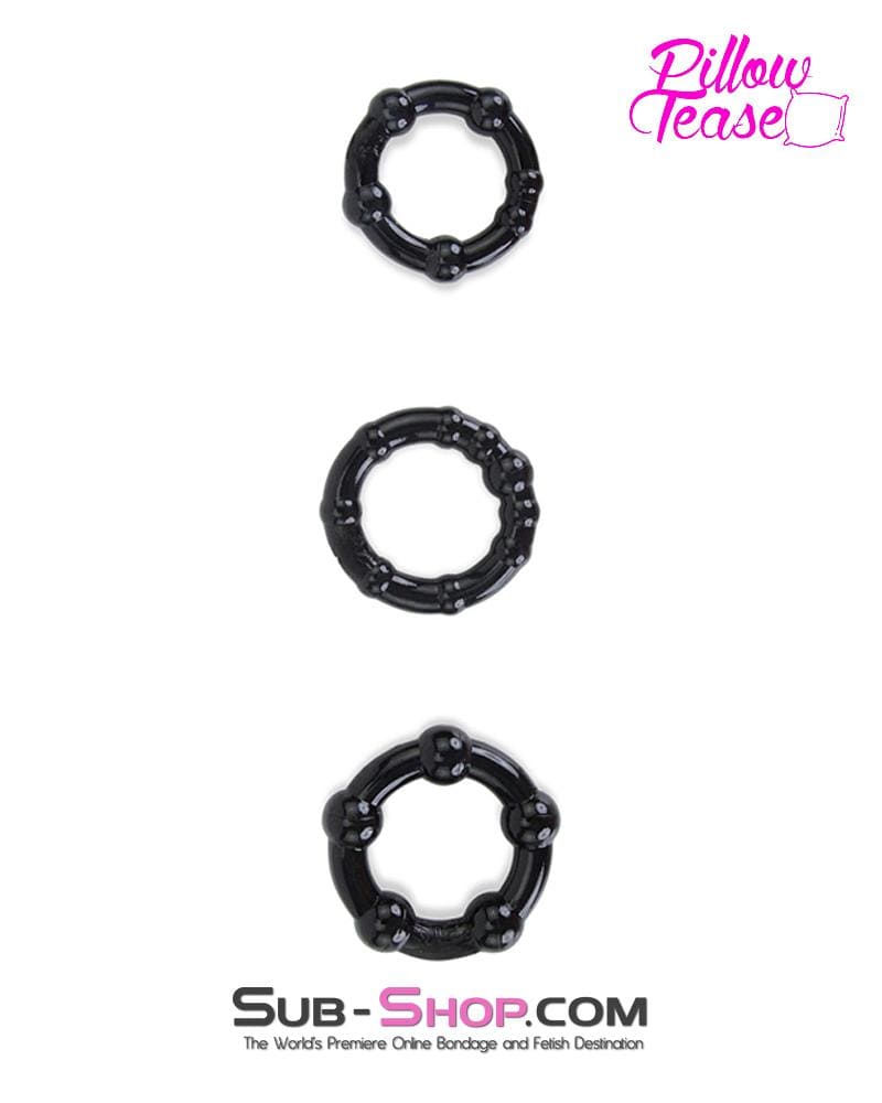 1436M 3 Ring Beaded Cock Ring Set 🔥 Holiday Heatwave Deal — Ends Without Warning - Image 8