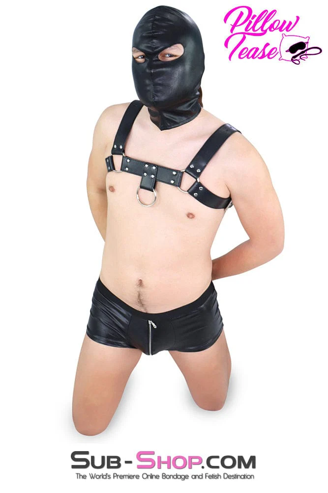 9022DL Open Eyes Lacing Full Bondage Hood - Image 22