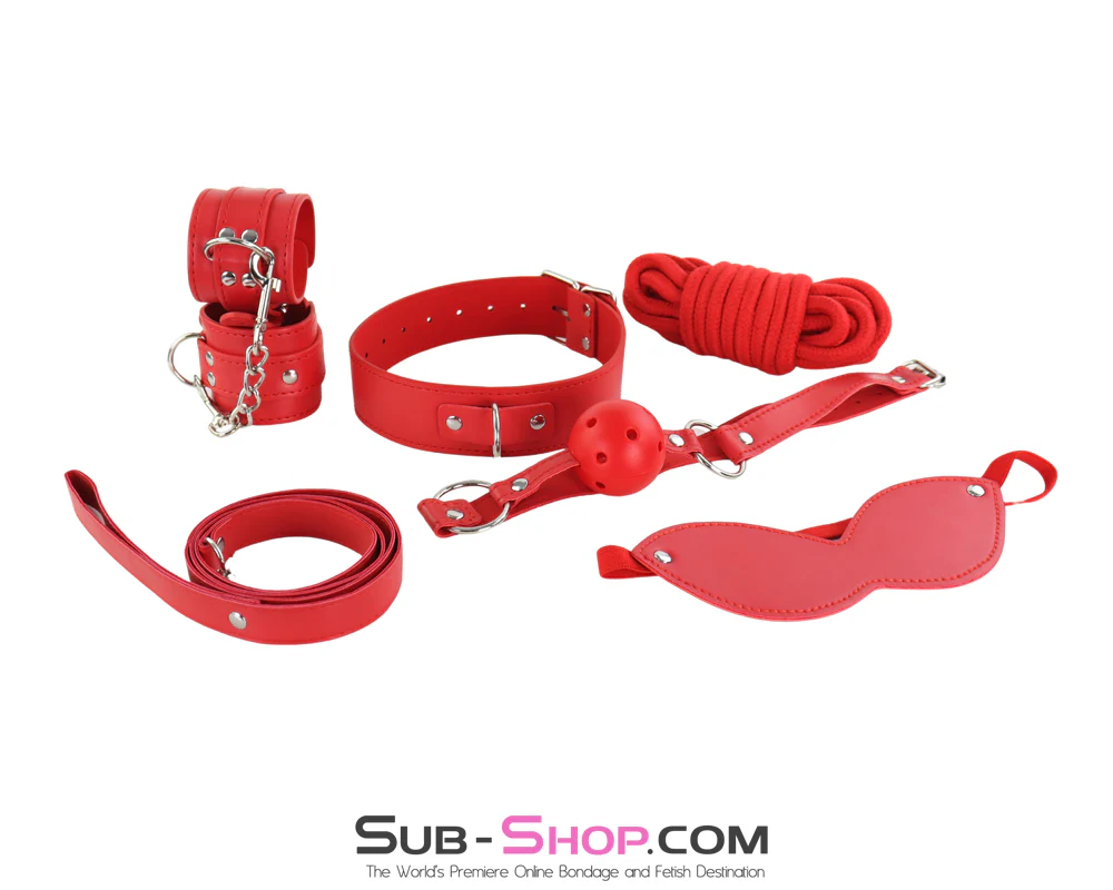 9977M Red Dungeon Beginner's Full Bondage Fantasy Set - Image 3