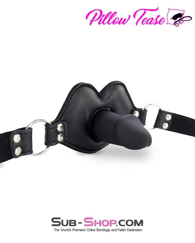 2416M-SIS Addick-tive Black Padded Panel Sissy Mistress Slave Penis Gag - Image 5