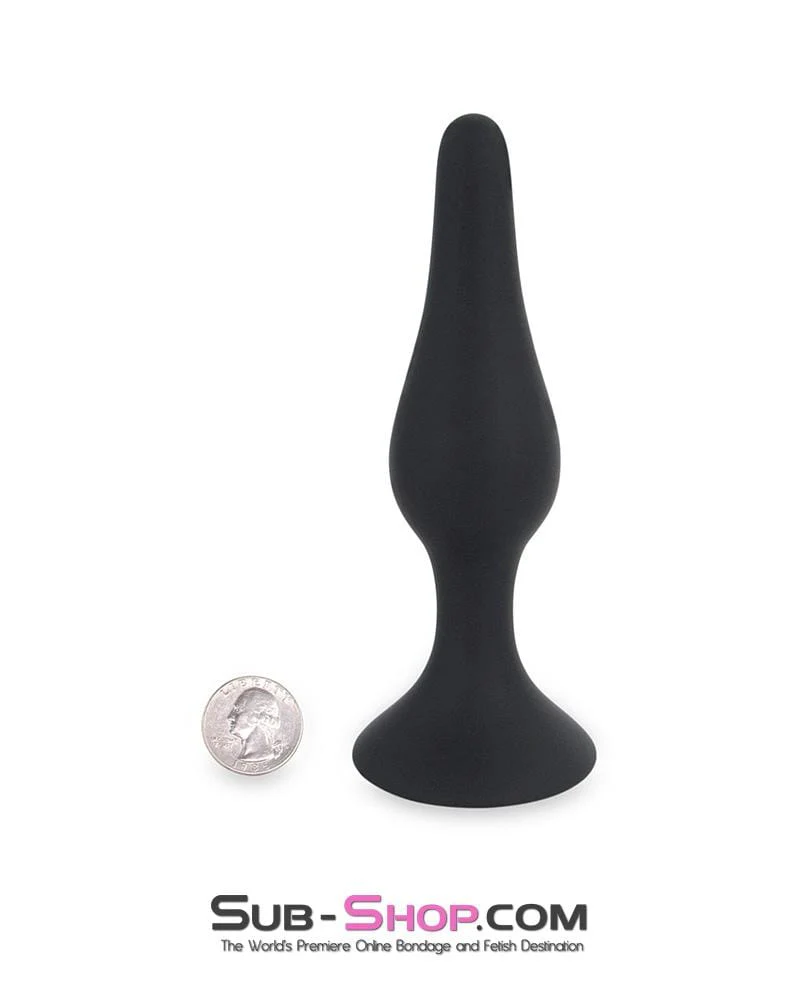 0548M      Advanced Training Long Black Silicone Butt Plug - Image 6