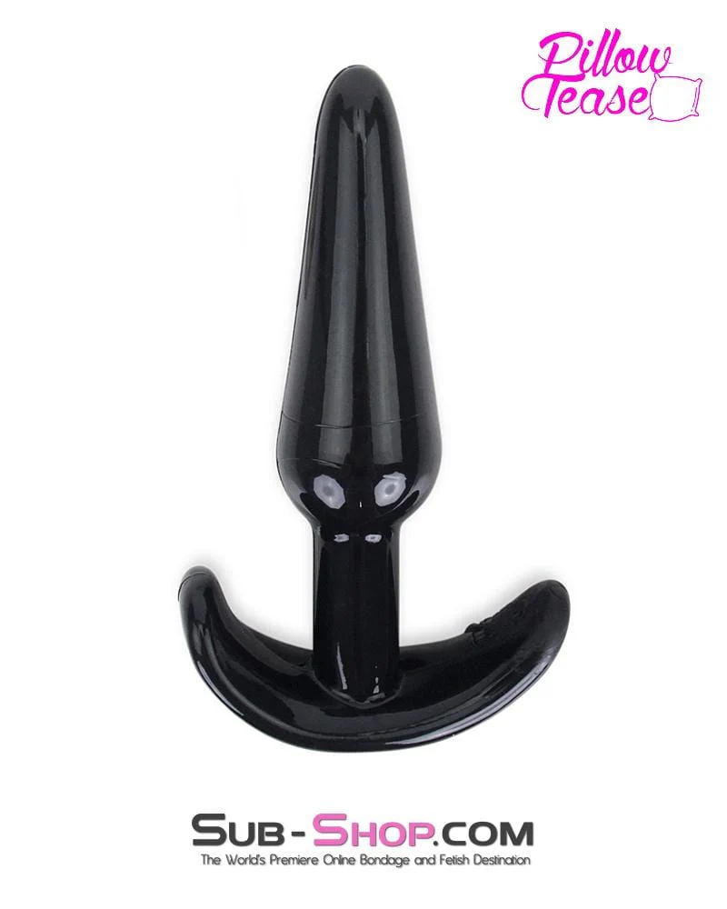 3727M Anal Beginner Small Black Jelly Butt Plug - Image 2