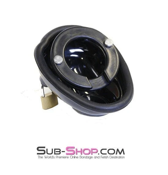 7319AR Balls & All Black Locking Cock & Ball Chastity Cup Set - Image 7
