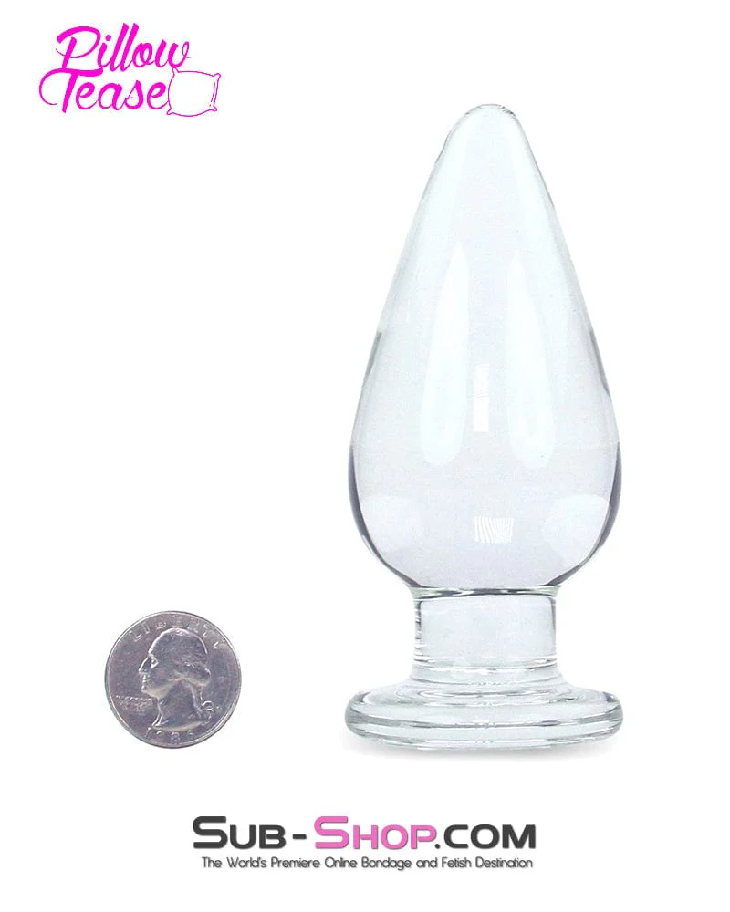 7035E Big Sensations Large Clear Glass Anal Plug 🔥 LAST CHANCE – Final Closeout! - Image 2