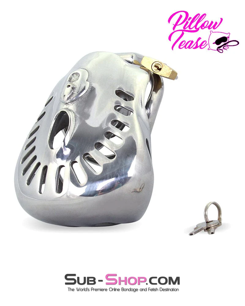 2234AR      Big Steel Dungeon Full Balls and All Locking Male Chastity Cage - Image 6