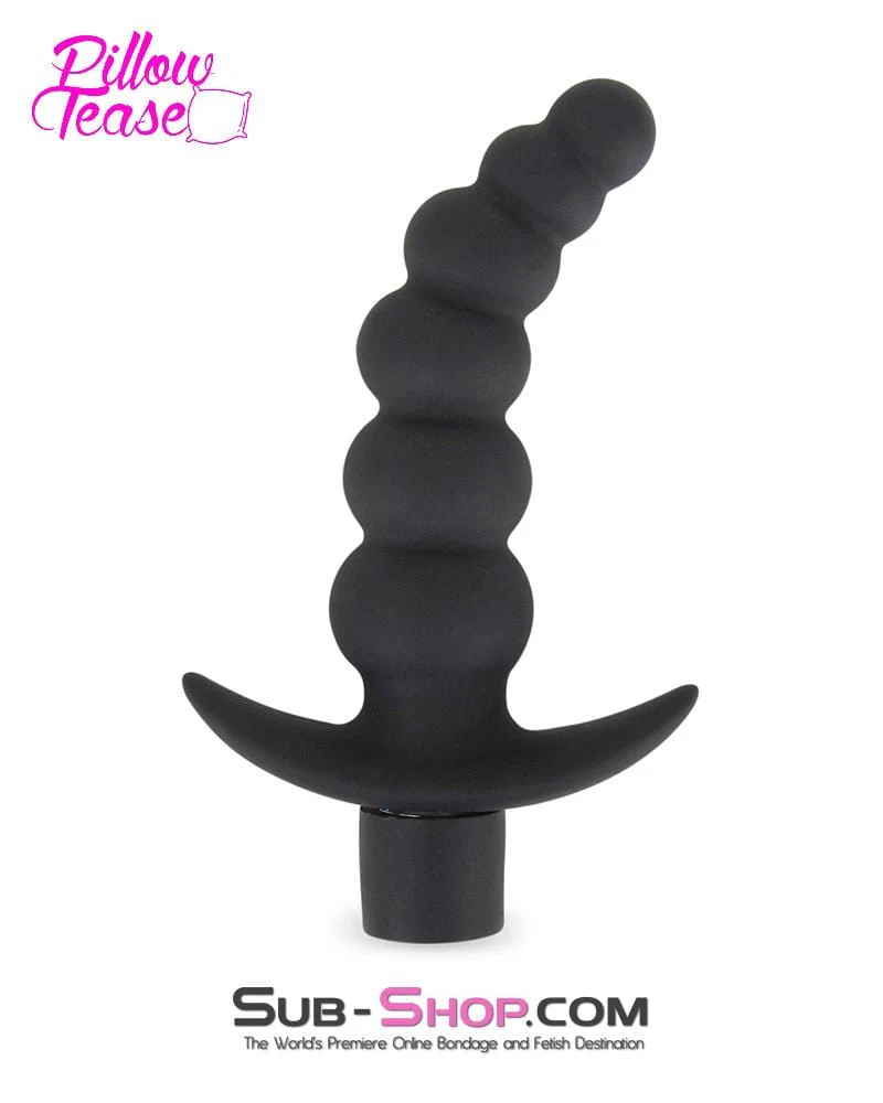 6946M Black Graduated Beaded Vibrating Butt Plug 🔥 FINAL CLEARANCE – Last Chance! - Image 8