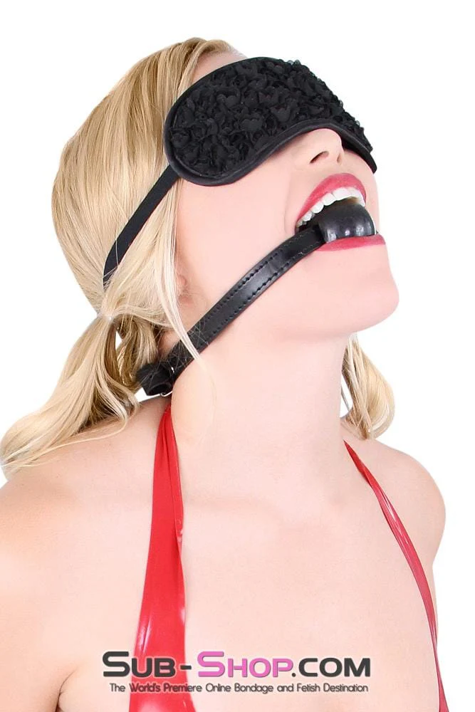 0508RS Black Lace Roses Love Mask Blindfold