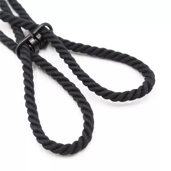 2344DL Black Rope Hogtie Cuffs - Image 8