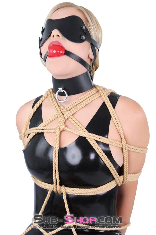 7200A Black Tie-Up Affair Deluxe Bondage Collar - Image 3