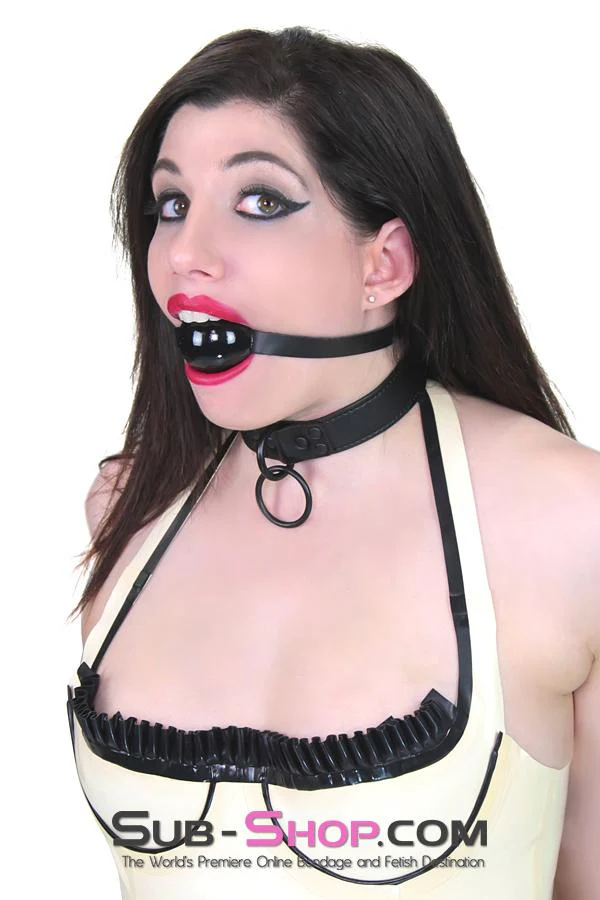 1547DL Blackline Bondage Slave Collar and Leash Set - Image 12