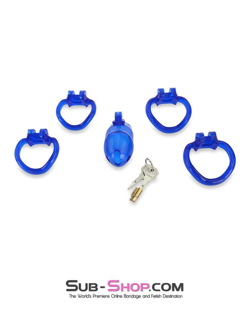 3510AE Blue Blazes Chastity Tease High Security Locking Cock Cage Sensation Device - MEGA Deal - Image 7