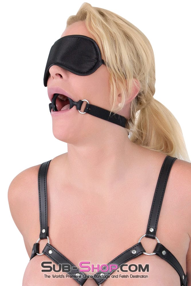 7105DL Bondage Basics Black Satin Blindfold - Image 19