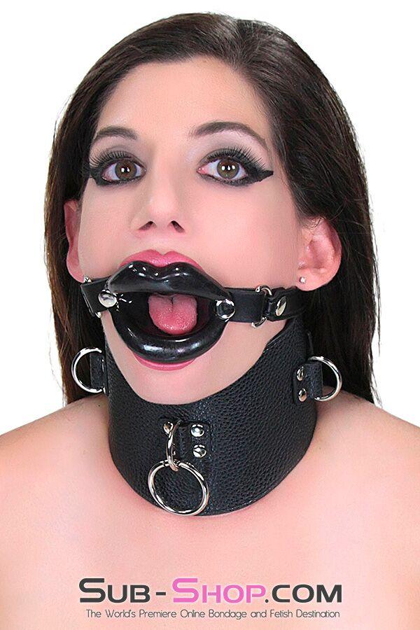 2438M       Bondage Rag Doll Black Sex Lips Strapped Open Mouth Gag - Image 14