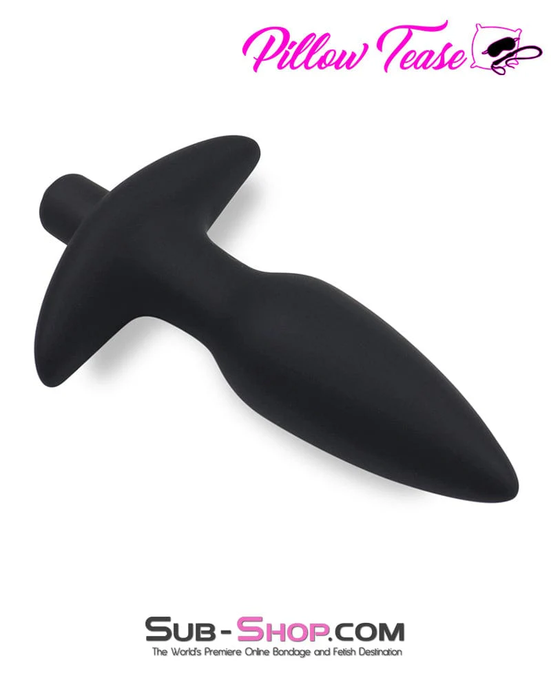 3496M      <b>BOGO!</b> Booster Rocket Big Black Silicone Vibrating Anal Plug - Image 3