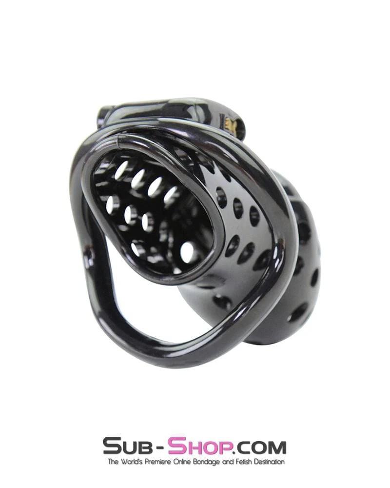 1722AR Boy Toy Black High Security Pin Tumbler Locking Cock Cage Chastity - MEGA Deal - Image 6
