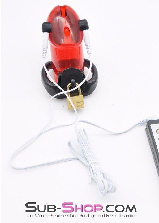 7258AR Caught Red Handed Electro Sex Locking Chastity Cock Cage - Image 5
