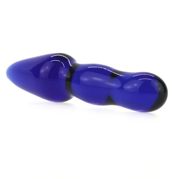 9784M      Cobalt Ice Glass Double Ended Tapered Massaging Rod - LAST CHANCE - Final Closeout! - Image 4