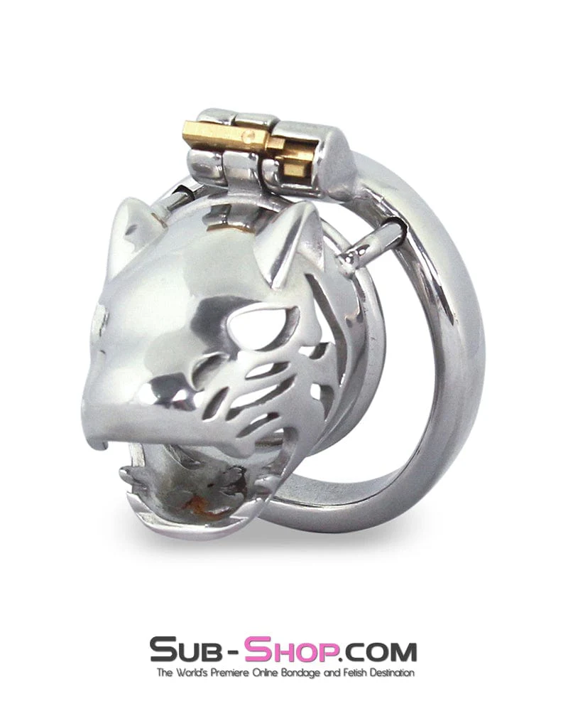 6792M Crouching Tiger Steel Chastity Cock Cage - Image 3