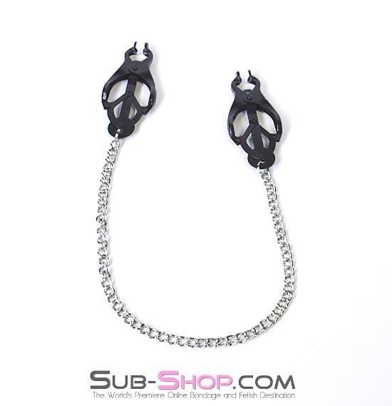 0525MH Dark Fantasy Blackline Clover Nipple Clamps