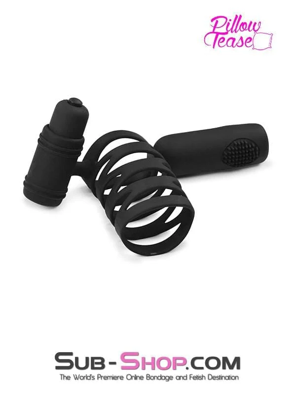 2228M      Double Bullet Tapper with Silicone Spiral Cock Cage - Image 5