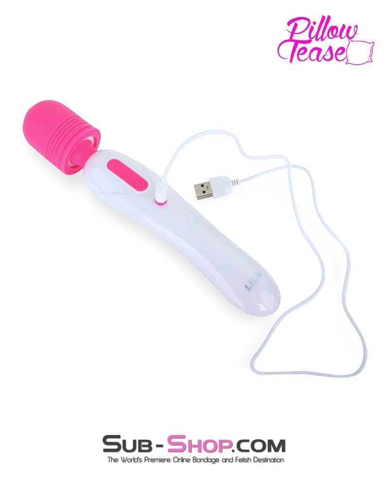 7163M <b>BOGO!</b> Dual Motor 10 Function USB Rechargeable Wand Vibrator - Image 9