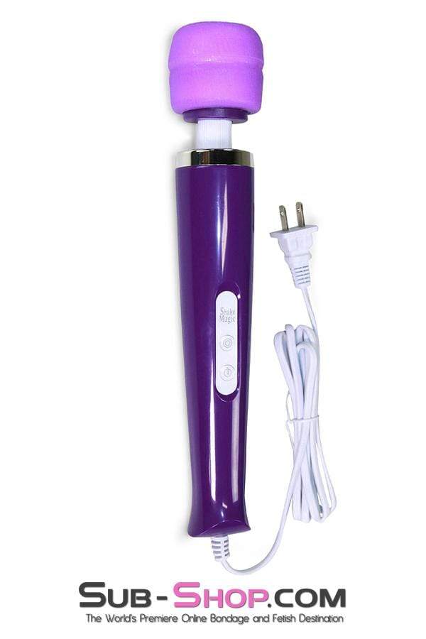 1842DL Euro Plug 10 Function Love Magic Massager, Purple - Image 2