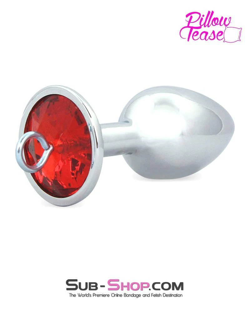 0307E Eye Hook Red Gem Small Chromed Butt Plug 🔥 FINAL CLEARANCE – Last Chance! - Image 5