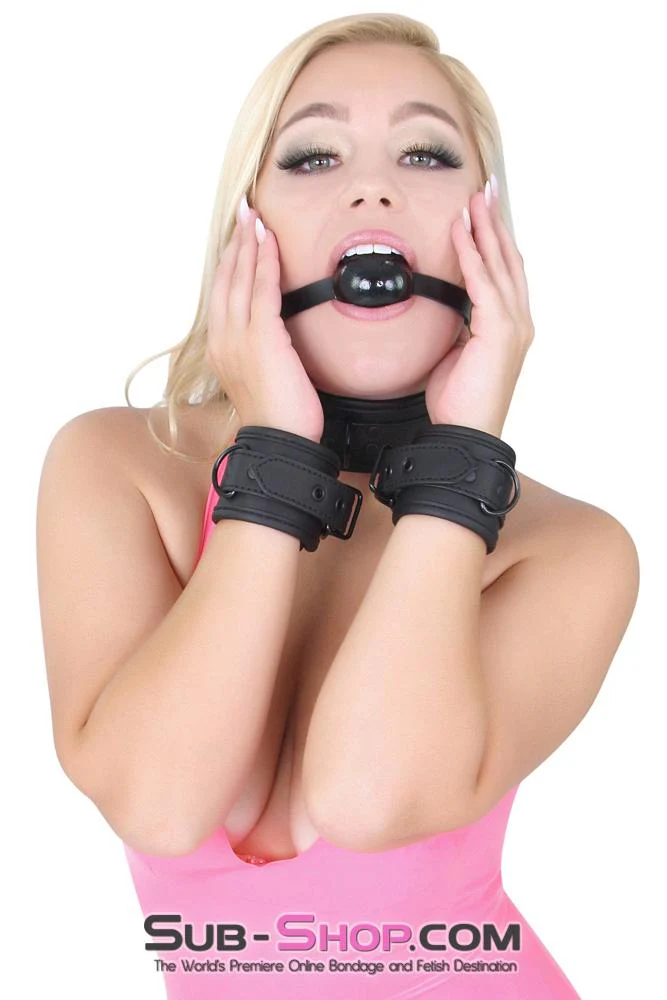 1735MQ Film Noir Blackout Lined Bondage Wrist Cuffs