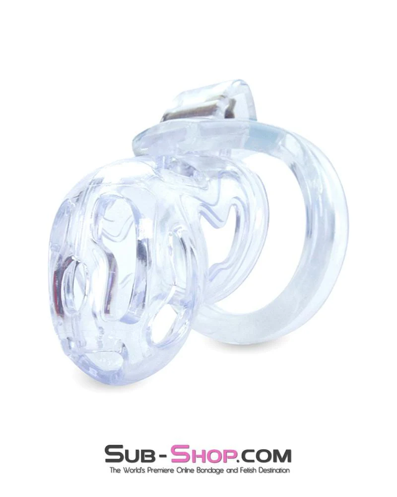 1571AR Hard Up Clear High Security Cock Cage Chastity Device