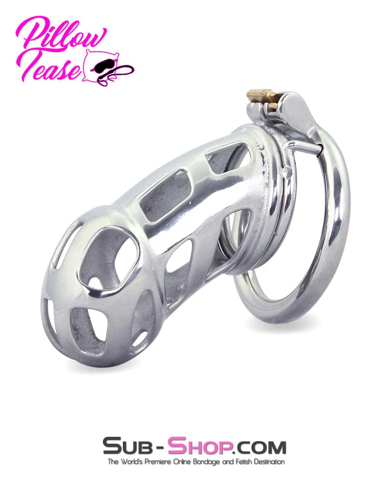 0795AR Hard Up Locking Steel Male Chastity Teasing Cage - Image 2