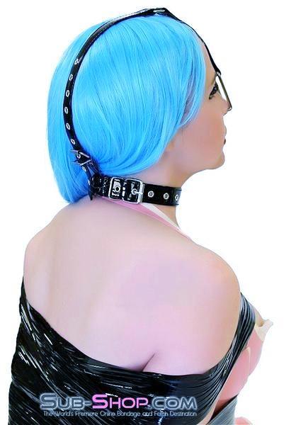 8919DL Haughty Slave Patent Vinyl Chrome Nose Hook & Collar Set - Image 13