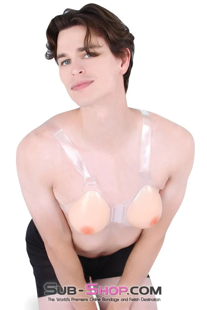 7180AE Just Like My Own Sissy Transformation B-Cup Real Feel Breasts with Nipples