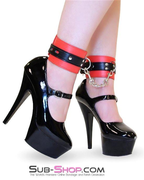 8971DL Led Into Temptation Locking Ankle Cuffs with Connection Chain - Image 10