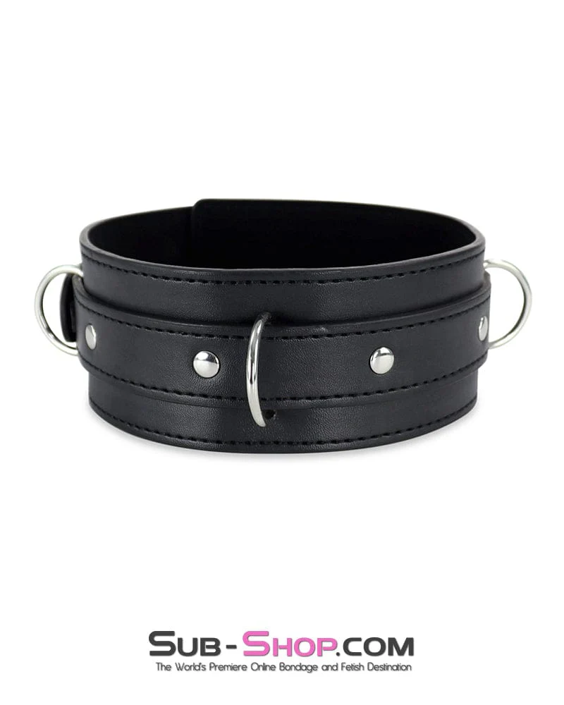 3511DL Locking 3 Ring Bondage Slave Collar - 💎 Flash Mega Deal: Limited Edition Release - Image 4