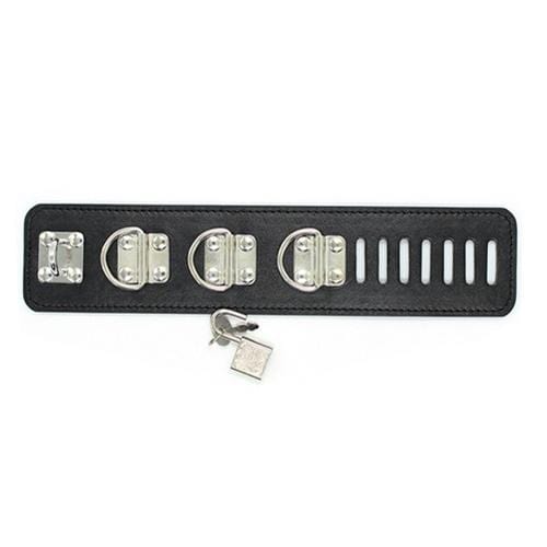 7847M Locking 3-Ring Cuffs with Connection Chain - Image 9