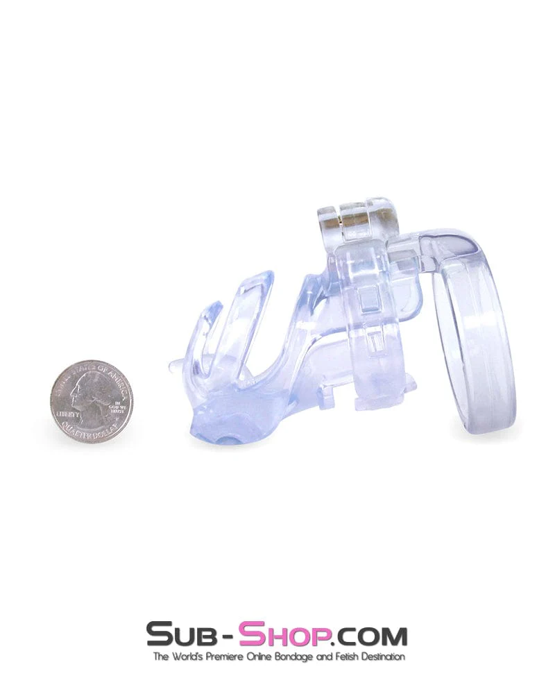 9321M Long Clear Male Chastity with Optional Prince Albert Insert - Image 7