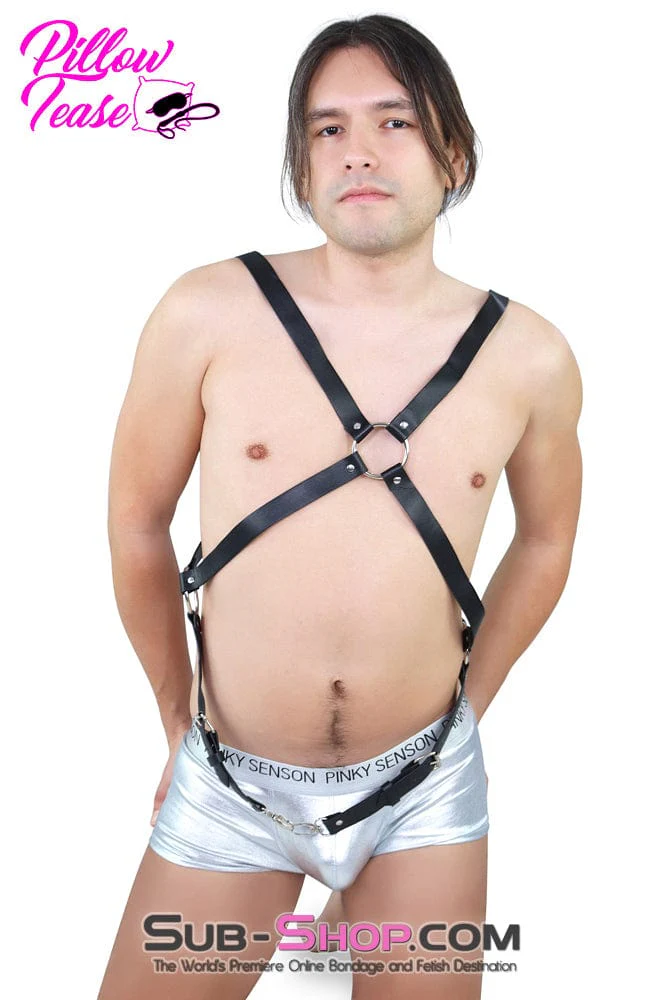 1894DL Men's Full Chest Bondage Harness - Image 3