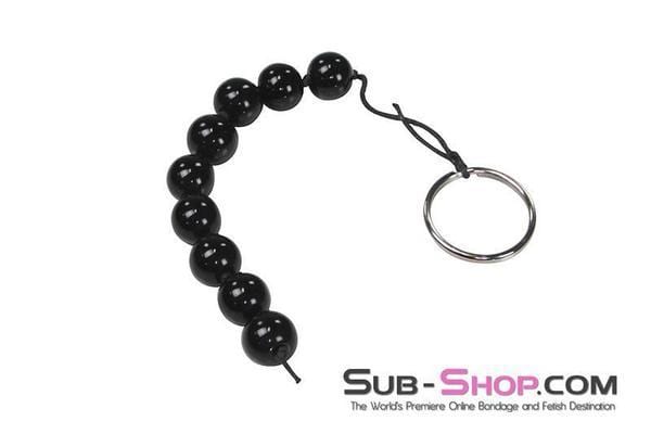 0351DL      Mini Black Anal Beads - Image 3
