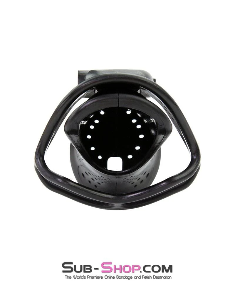 1304AR Mistresses Slave Black High Security Ventilated Locking Male Chastity Device - MEGA Deal - Image 5