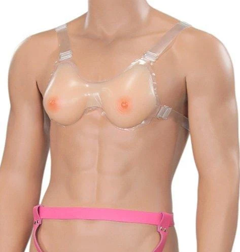 7931R My Pretty Titties Teardrop Shape Lifelike Real Feel Breast Forms, A Cup Size